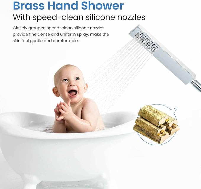KIBI Cube Chrome Finish Freestanding Bathtub Faucet ‑ Floor‑Mounted Brass Tub - Image 8