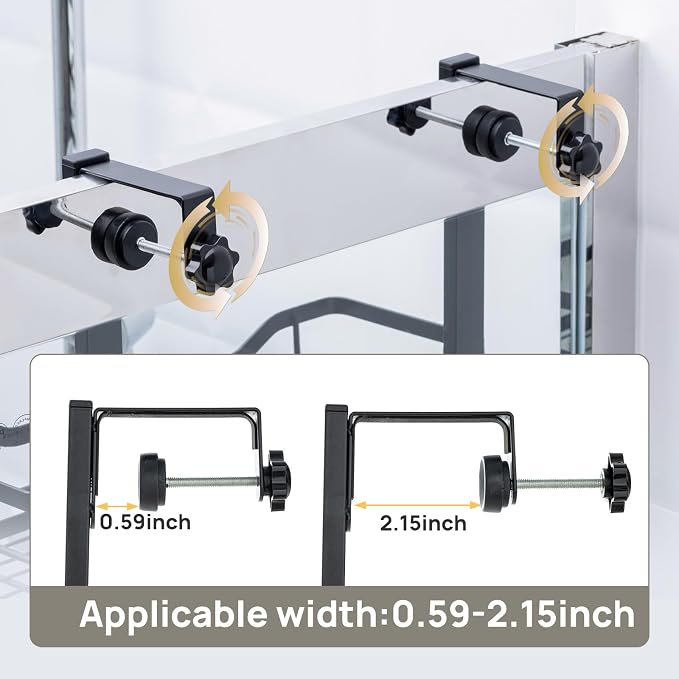 LEVERLOC Over The Door Shower Caddy, Shelf Distance Adjustable Hanging Rack - Image 2