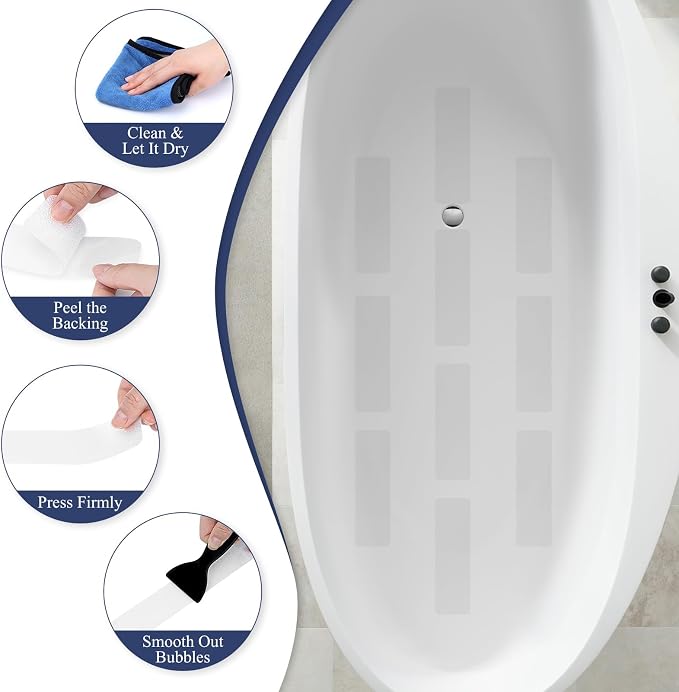 28 PCS Shower Floor Non Slip Stickers - Image 5