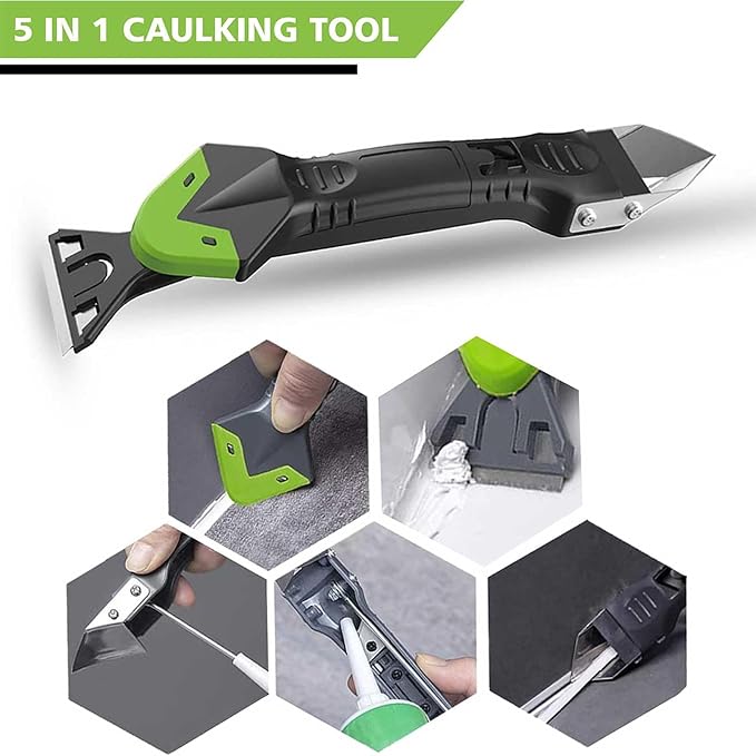 caulk remover tool, Silicone Caulking Tool Kit, Caulking Tool 5 in 1 - Image 7
