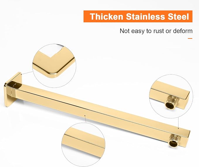HarJue Shower Arm, Rain Shower Head Extension Extender, - Image 3
