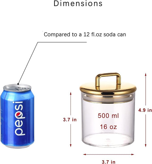 16 oz Small Acrylic Storage Apothecary Jar - Image 2