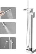 RUMOSE Tub Filler Freestanding Bathtub Faucet Polished Chrome Floor Mount Tub by RUMOSE