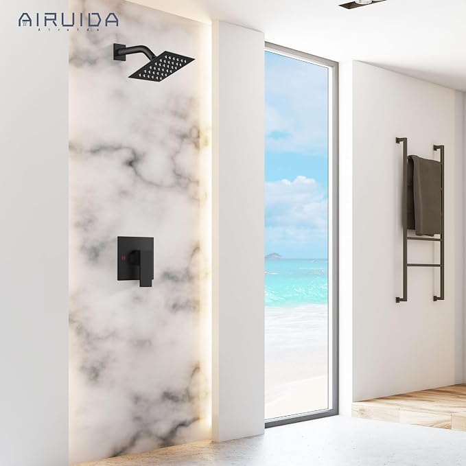 Airuida Shower Faucet Set Bathroom Rain Shower System SUS304 Stainless Steel - Image 8