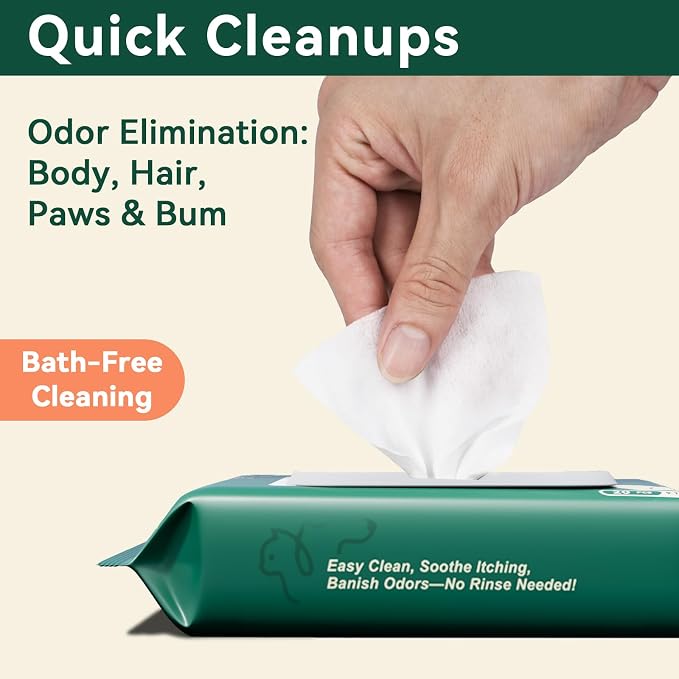 ECO PET Glove Wipes – Dog & Cat Cleaning Gloves Wipe | Bath Wipes - Image 4