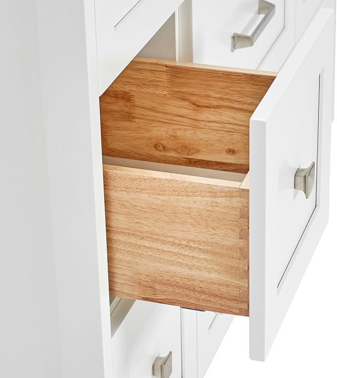 ARIEL Monroe 54 inch Bathroom Vanity Without Sink in White, Bathroom Base - Image 7