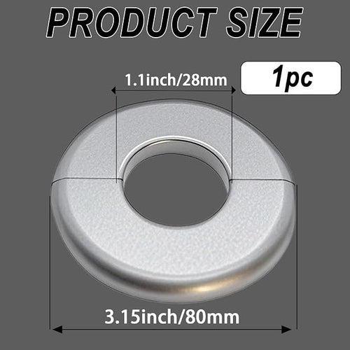 1 Piece ABS Wall Split Flange Round Self-Adhesive Escutcheon Plate Cover - Image 2