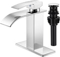 Bathroom Faucets Chrome Waterfall Bathroom Sink Faucet Modern Single Handle by LUFG
