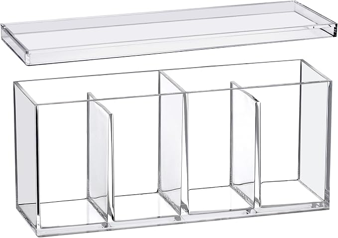 Amazing Abby - Qutie - Acrylic 4-Compartment Makeup Organizer - Image 2