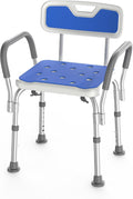Shower Chair with Arms for Tub, Sturdy Aluminum Alloy Bath Chair, Slip by Loyoda
