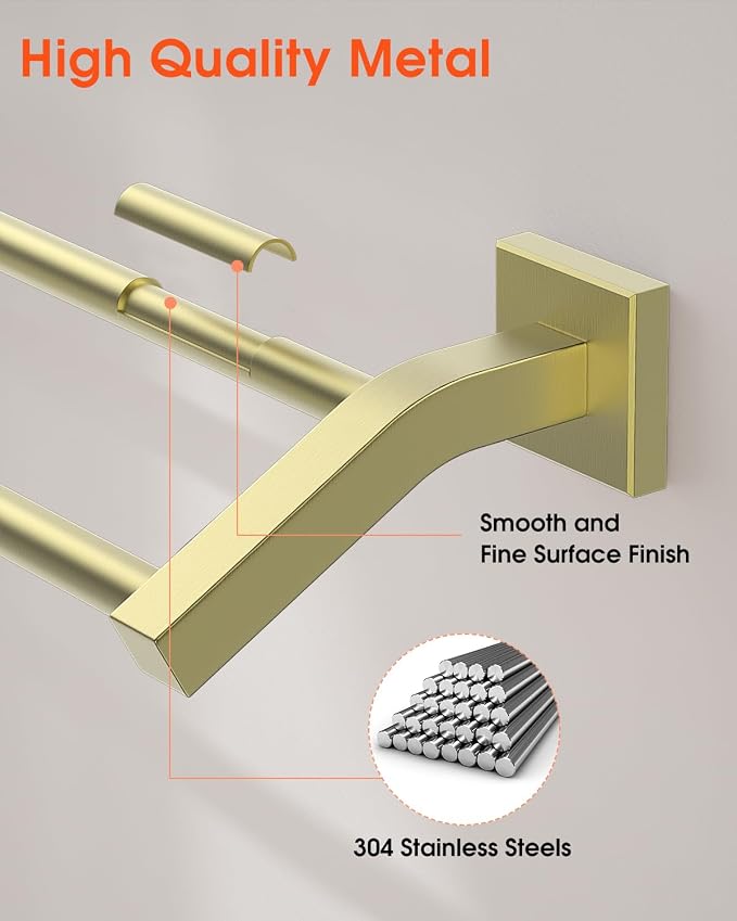 Alise Double Bath Towel Bars Towel Racks - Image 6
