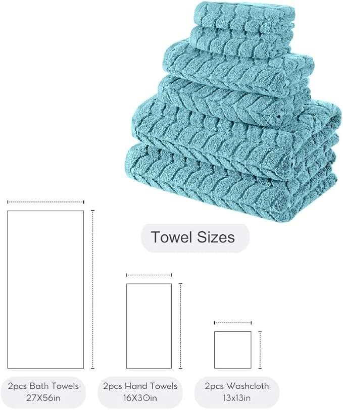 BAGNO MILANO Turkish Bath Towels, Soft Plush Jacquard Luxury Bath Towels - Image 5