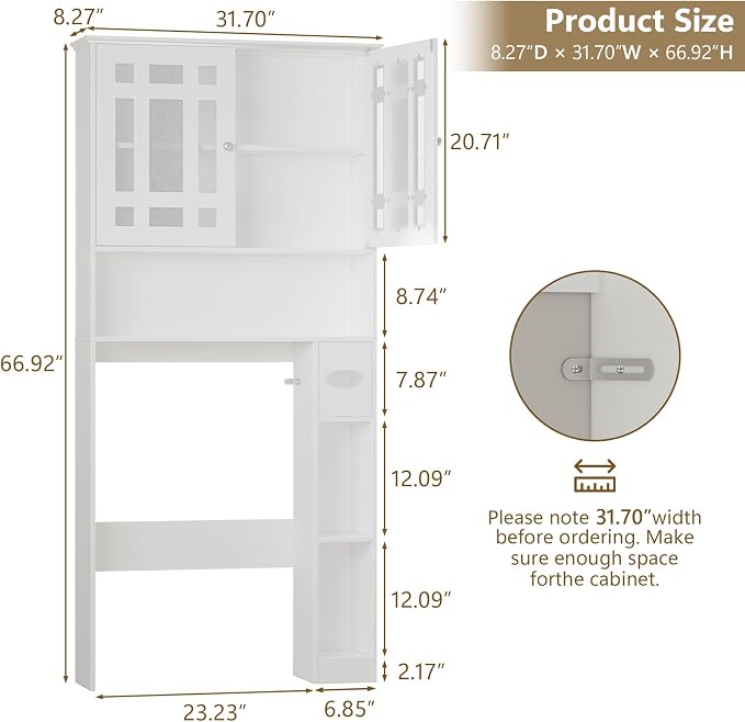 Over The Toilet Storage Cabinet, Storage Cabinet Over Toilet - Image 2
