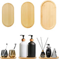 3PCS Bamboo Bathroom Trays by Unknown