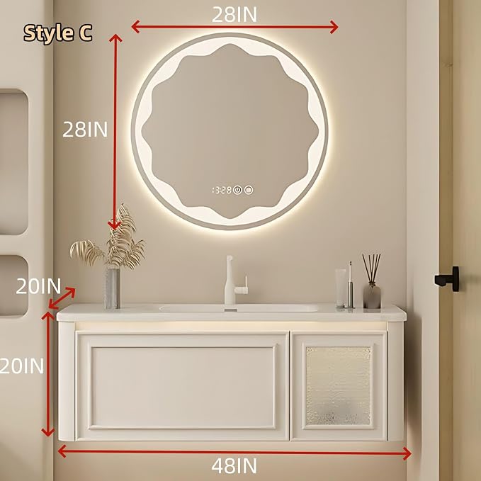 48IN Wall Mounted Bathroom Vanity Set - Image 2