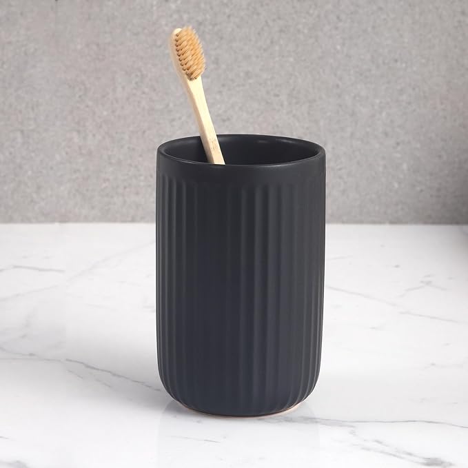 Matte Black Toothbrush Holders for Bathrooms by BSDISP