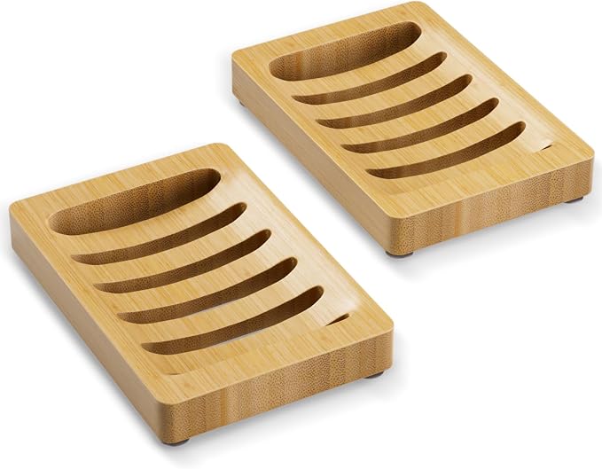 AmazerBath Soap Holder, Bamboo Soap Dish, Wooden Soap Holder Soap Dish - Image 7
