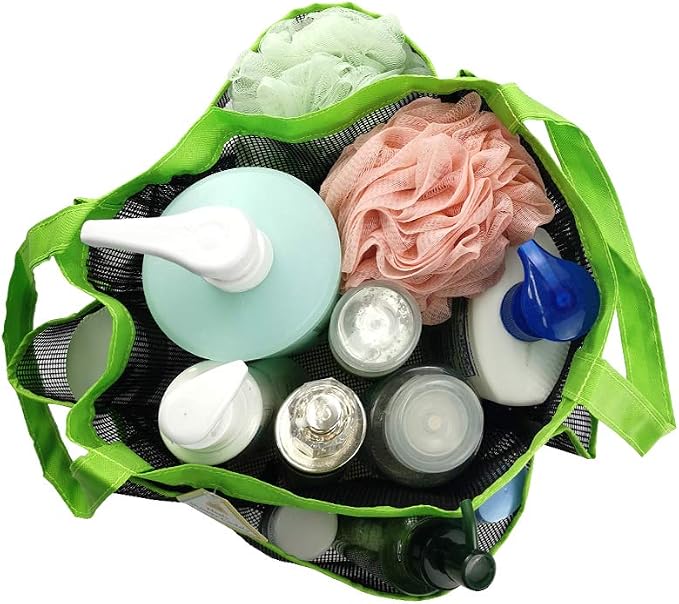 SPINFOX 2 Pack Mesh Shower Caddy, Quick Dry Shower Tote Bag Hanging Toiletry - Image 2