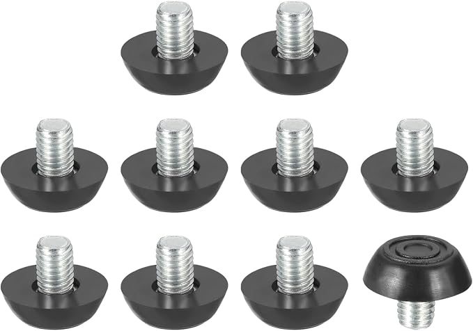 PATIKIL 10 Pcs M8 x 10mm Thread Adjustable Furniture Levelers, Furniture Feet by PATIKIL