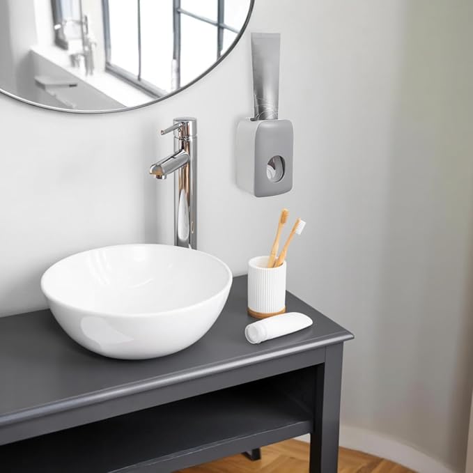 Toothpaste Dispenser Automatic Toothpaste Squeezer Wall Mount Toothpastes - Image 5