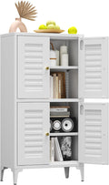 45.87''H Metal Bathroom Floor Storage Cabinet by METALYEYE