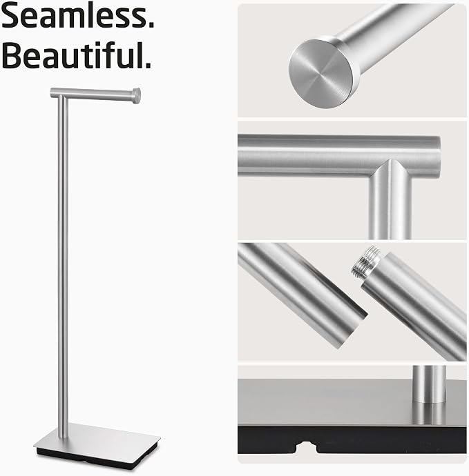 KES Freestanding Toilet Paper Holder Stand 26.2 Inch, Toilet Paper Roll Holder - Image 3