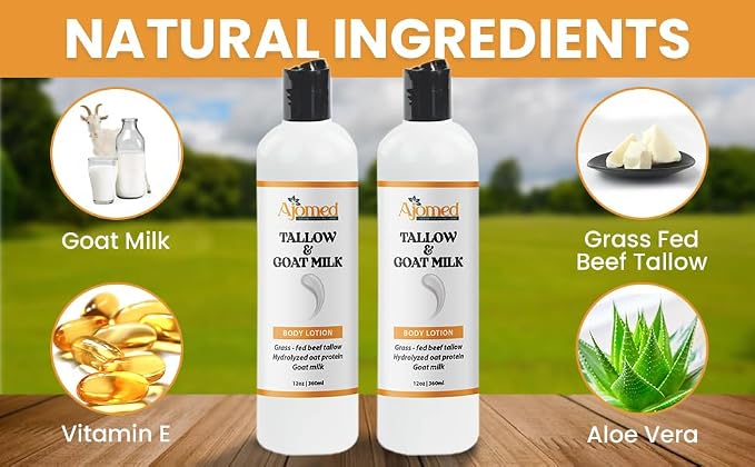 Tallow & Goat Milk Body Lotion for Sensitive Skin, Organic moisturizing Lotion - Image 9