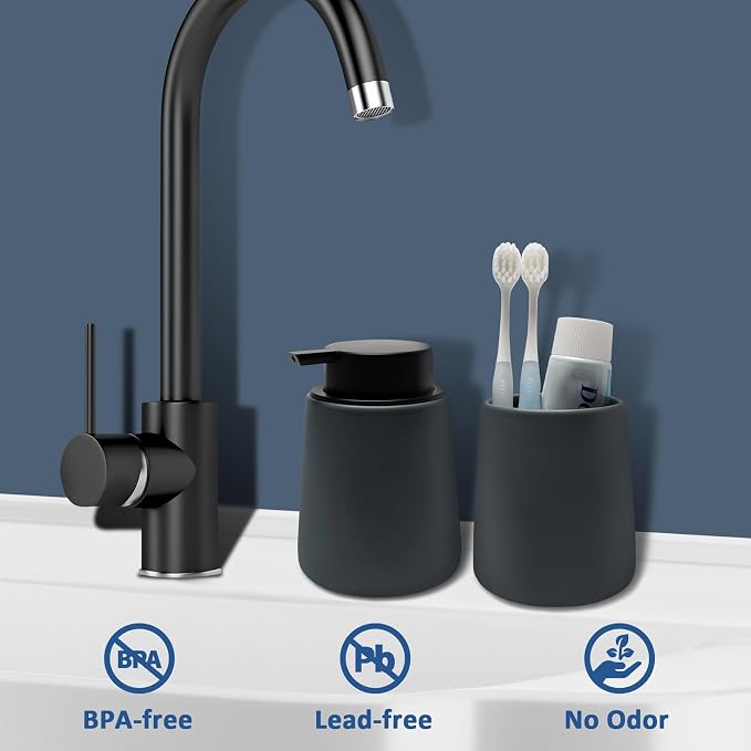 Soap Dispenser Ceramic with Easy-to-Press Pump Hand Lotion Liquid Dispenser - Image 3