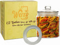 1/2 Gallon Glass Jar Airtight by Unknown