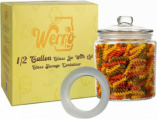 1/2 Gallon Glass Jar Airtight by Unknown