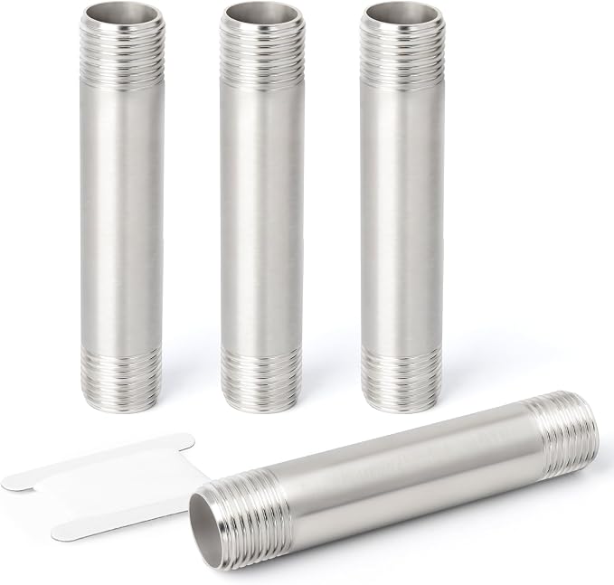 TAISHER 4PCS Stainless Steel Pipe Fittings, 3/4" NPT x 3/4" NPT Male Threaded by TAISHER