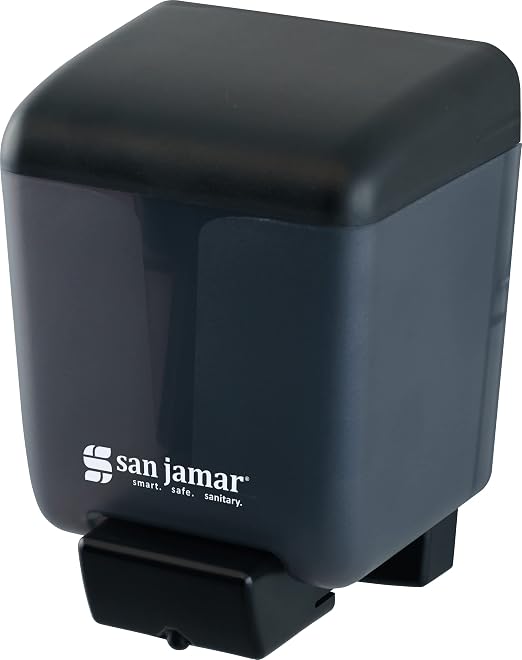 San Jamar Classic Plastic Manual Soap Dispenser, Hand Sanitizer Dispenser - Image 2