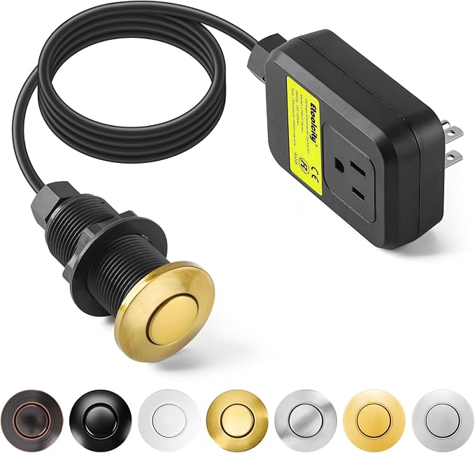 Garbage Disposal Air Switch Kit Sink Top Waste Disposal Long Stainless Steel by Etoolcity