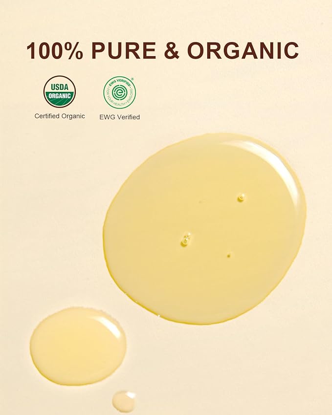 USDA Organic Jojoba Oil Cold Pressed 8 fl oz, 100% Pure & Natural Unrefined - Image 2
