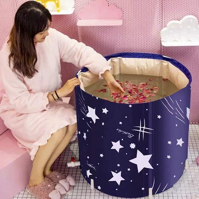 BESTHLS Foldable Bathtub Portable Soaking Bath Tub, Eco-Friendly Bathing Tub - Image 7
