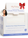 Disposable Face Towels XL for Skin Care & Makeup Removal – 100% Biodegradable by MyFlexy