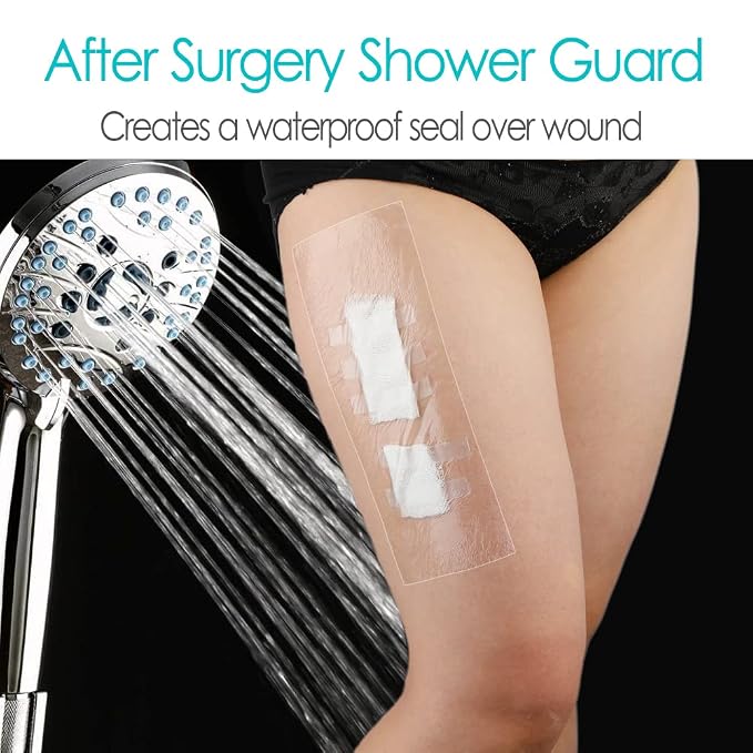 50 Pcs Waterproof Shower Protector | 4x10 Inch Knee Replacement Surgery Bandage - Image 2