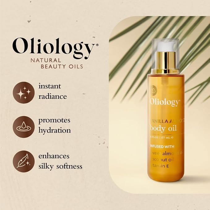 Oliology Vanilla Almond Body Oil – Hydrating Blend - Image 3