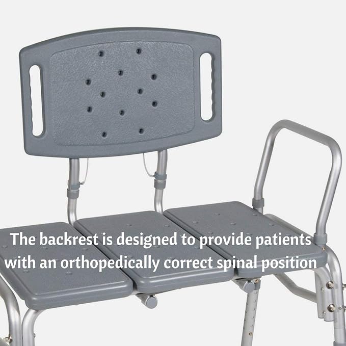 HEALTHLINE Transfer Bench Adjustable Height 500 Lbs, Heavy Duty Bariatric Tub - Image 5