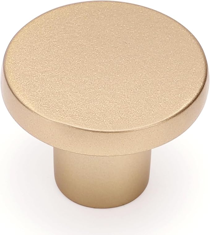 Ravinte 15 Pack Cabinet Knobs Champagne Gold Kitchen Cabinet Knobs Round by Ravinte