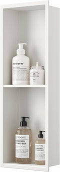 Neodrain Shower Niche Double Shelf Stainless Steel No Tile Needed Bathroom by Neodrain