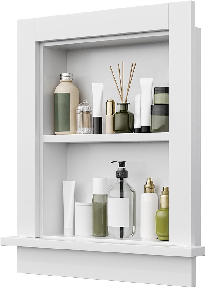 Wood Recessed Wall Niche, Wooden Medicine Cabinet by REYOXCEL