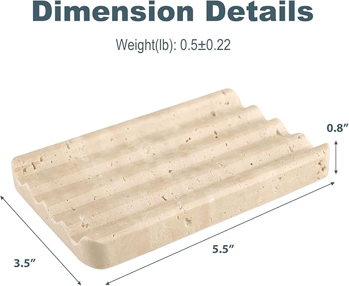Marble Soap Dish, Easy Cleaning Natural Stone Sponge Holder - Image 6