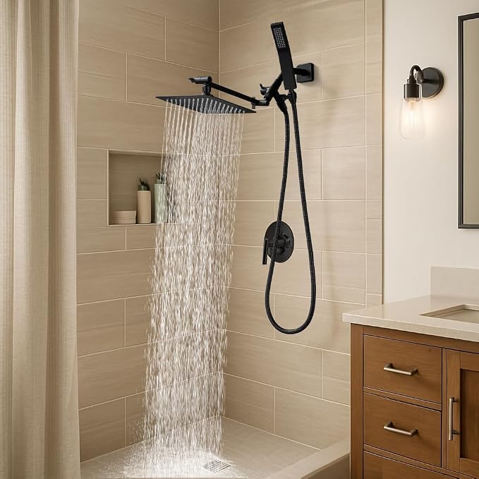 G-Promise All Metal 8 Inch Dual Square Shower Head - Image 5