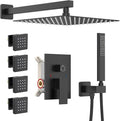 Iriber Mattle Black Square Rain Shower System by Iriber