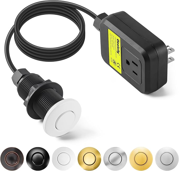 Garbage Disposal Air Switch Kit Sink Top Waste Disposal Long Stainless Steel by Etoolcity