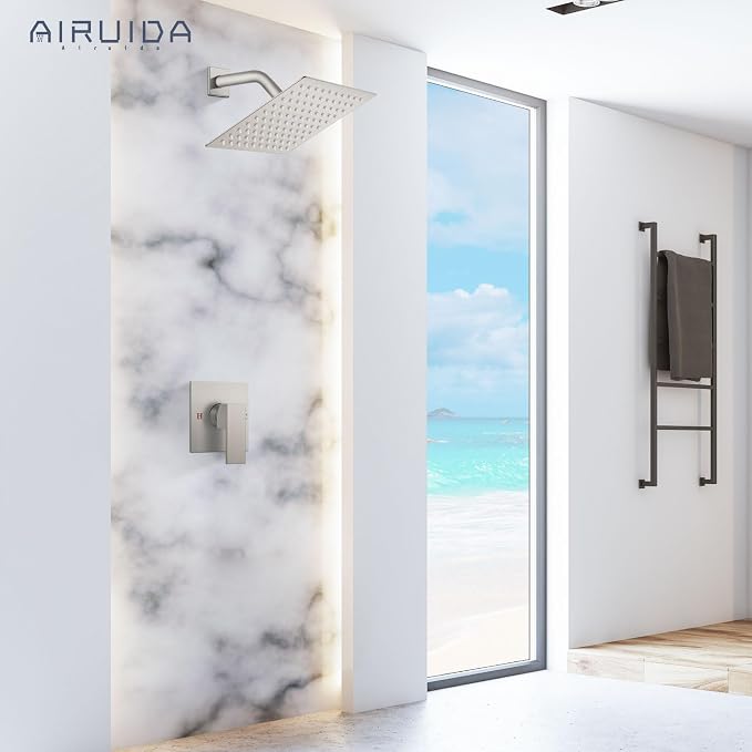 Airuida Shower Faucet Set Bathroom Rain Shower System SUS304 Stainless Steel - Image 3
