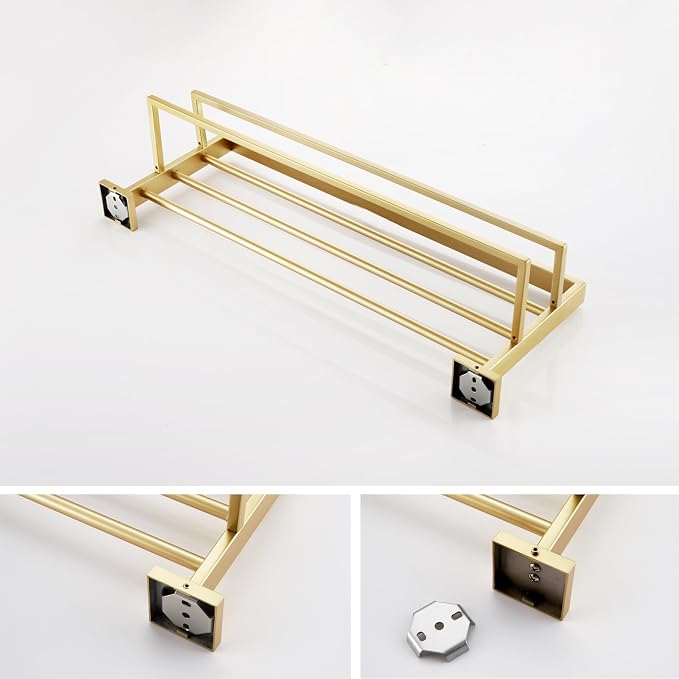 KOKOSIRI Towel Shelf Holder 24'' Bathroom Towel Rack - Image 7