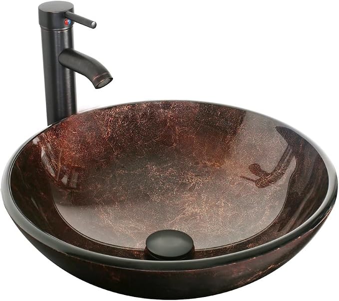 UEV 24" Antique Bathroom Vanity, Dark Brown Bathroom Vanity Set - Image 8