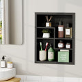 Stainless Steel Recessed Medicine Cabinet 14 * 18, Rust-proof Metal Wall Niche by GIKLUX